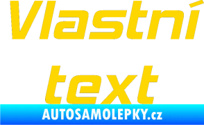 Samolepka Vlastní text - Hemi Head jasně žlutá