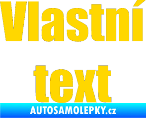 Samolepka Vlastní text - Impact jasně žlutá