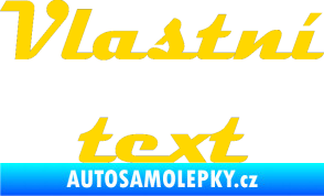 Samolepka Vlastní text - Magneto jasně žlutá