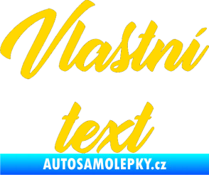 Samolepka Vlastní text - Orange Personal jasně žlutá