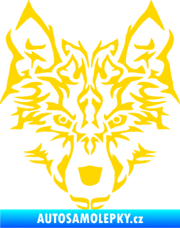Samolepka Vlk 005 jasně žlutá