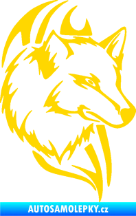 Samolepka Vlk 013 pravá jasně žlutá