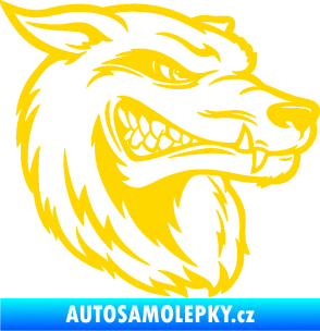 Samolepka Vlk 016 pravá jasně žlutá