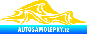 Samolepka Vlny 002 pravá moře jasně žlutá