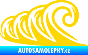 Samolepka Vlny 006 levá moře jasně žlutá