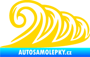 Samolepka Vlny 006 pravá moře jasně žlutá