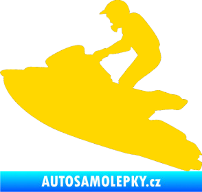 Samolepka Vodní skútr 001 levá jasně žlutá