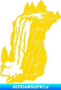 Samolepka Vodopád levá krajina jasně žlutá