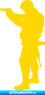 Samolepka Voják 002 levá jasně žlutá