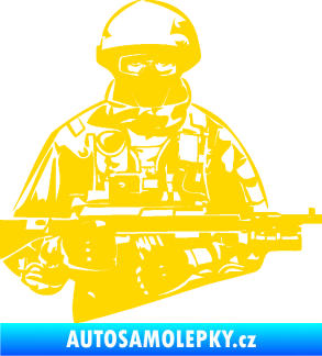 Samolepka Voják 013 pravá jasně žlutá