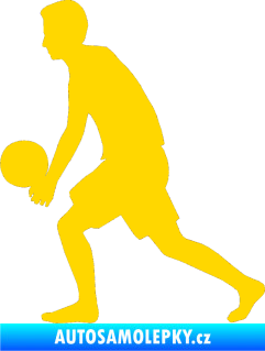 Samolepka Voleybal 014 levá jasně žlutá
