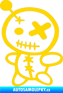 Samolepka Voodoo panenka 001 levá jasně žlutá