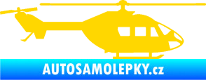 Samolepka Vrtulník 001 pravá helikoptéra jasně žlutá