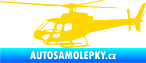 Samolepka Vrtulník 002 levá helikoptéra jasně žlutá