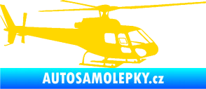 Samolepka Vrtulník 002 pravá helikoptéra jasně žlutá
