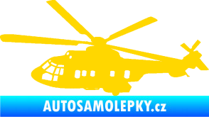 Samolepka Vrtulník 003 levá helikoptéra jasně žlutá