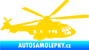Samolepka Vrtulník 003 pravá helikoptéra jasně žlutá