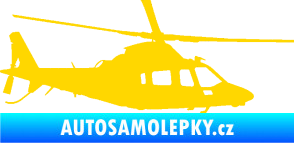 Samolepka Vrtulník 004 pravá helikoptéra jasně žlutá