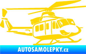 Samolepka Vrtulník 010 pravá helikoptéra jasně žlutá