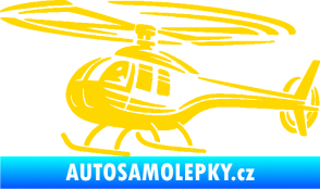 Samolepka Vrtulník 012 levá helikoptéra jasně žlutá