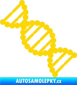 Samolepka Vzorec DNA levá jasně žlutá