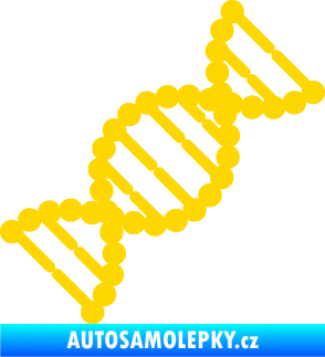 Samolepka Vzorec DNA pravá jasně žlutá