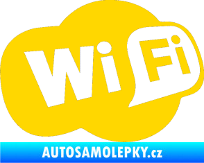 Samolepka Wifi 002 jasně žlutá