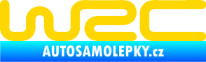 Samolepka WRC nápis jasně žlutá