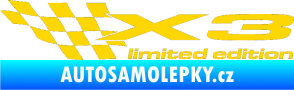 Samolepka X3 limited edition levá jasně žlutá