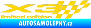Samolepka X3 limited edition pravá jasně žlutá