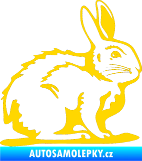 Samolepka Zajíček 001 pravá jasně žlutá