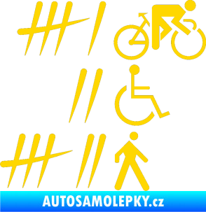 Samolepka Zářezy 001 pravá jasně žlutá