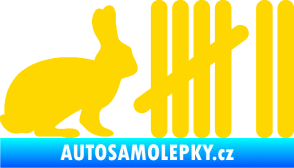 Samolepka Zářezy 003 zajíc jasně žlutá