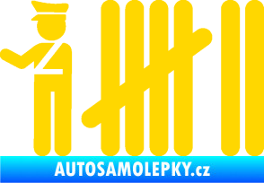 Samolepka Zářezy 007 policajt jasně žlutá