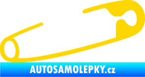 Samolepka Zavírací špendlík 001 pravá  jasně žlutá
