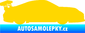 Samolepka Závodní auto 001 pravá jasně žlutá