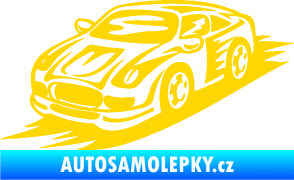 Samolepka Závodní auto 006 levá jasně žlutá