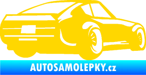 Samolepka Závodní auto 009 pravá jasně žlutá