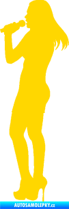 Samolepka Zpěvačka 002 levá jasně žlutá