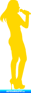 Samolepka Zpěvačka 002 pravá jasně žlutá