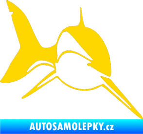 Samolepka Žralok 004 pravá jasně žlutá
