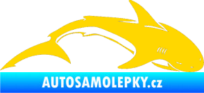 Samolepka Žralok 007 pravá jasně žlutá