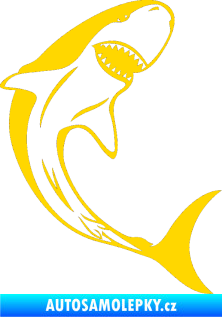Samolepka Žralok 010 pravá jasně žlutá