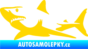 Samolepka Žralok 015 levá jasně žlutá