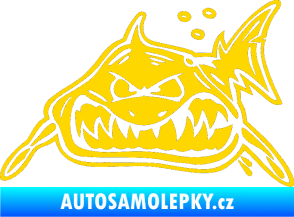 Samolepka Žralok levá jasně žlutá