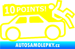 Samolepka 10 points  žlutá citron