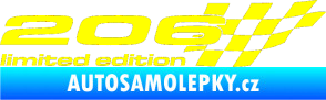 Samolepka 206 limited edition pravá žlutá citron