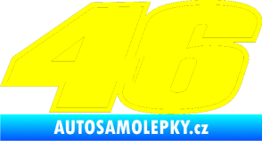 Samolepka 46 Valentino Rossi barevná žlutá citron