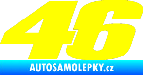 Samolepka 46 Valentino Rossi jednobarevná žlutá citron