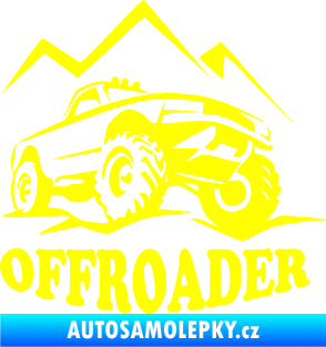 Samolepka 4x4 Offroader pravá žlutá citron